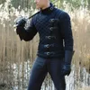 Herren Daunenparkas Gothic Trenchcoat Männer Vintage Jacke Mittelalter Cosplay Krieger Solid Knight Leder Schnalle Tops Kostüm Kleidung Phin22
