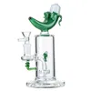 Bong in vetro da 14 mm Bong unico Bong unico Heady Mini Banana Narghilè Forma 7 pollici Olio Dab Rig Showehead Perc Tubi d'acqua con ciotola DHL20094 Tipo dritto