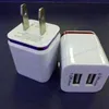 携帯電話の充電器 - 米国プラグ 2A デュアル USB 壁充電アダプタ 2 ポート充電アダプタ i Phone i7 i8 HTC Samsung 用