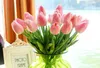 Latex Tulips Artificial PU Flower bouquet Real touch For Home decoration Wedding Decorative 11 Colors Option