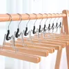 Groothandel Pant Hangers Haken Rack Houten Rok Broek Antislip Wood Collection Slack Hanger Broek Haar Extensions Hanger