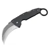 2 Blade Styles Karambit Folder Knife 440C Satin Blades Black G10 Handle Folding Blade Claw Knives H5448