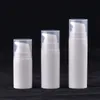 Flacone per pompa per lozione airless bianco da 5 ml 10 ml 15 ml Mini flacone per campione e test Contenitore airless per imballaggio cosmetico WB31459042934