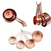 High Quality Copper Stainless Steel Measuring Cups 4 Pieces/Lot Kitchen Tools Making Cakes And Baking Gauges Measuring Tools Wx9-32 St6Ht