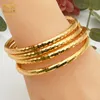 Conjunto de brazaletes de cobre para mujer, pulsera africana, joyería de Dubái, diseñador de Color dorado, regalo hawaiano de moda árabe de lujo