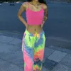 Pantalons de survêtement Tie-dye pour femmes Sésame Nylon Cravate Couleur Jogging Taille haute Long Bag Pants Pantalons de sport pour femmes Ampere Street Pants 201109