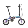 Folding Portable Bike 14 16 20in 9 Speed ​​Wheel V Skivbroms Aluminium Legering Bike För Män Kvinnor Vuxna Barn