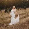 Sukienki dla mamy na zdjęciowe kobiety w ciąży seksowne ubrania bez ramion syrenki baby shower fotografia Podręcznik manualny projektant komfortowy moda