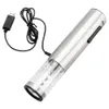 充電式電気ワインオープナーオートマチックコルクスキーポータブル家庭用ツールフォイルカッターUSB充電ケーブル201201