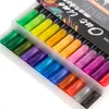 12 /24 color/set outline paint marker pen double line highlighter Diy po album scrapbook metal markers flash drawing painting a47