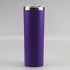 20oz Powder Coated Skinny Tumbler Stainless Steel Skinny Travel Tumbler Powder Coated Tumbler Vacuum Insulated Beer Coffee Mugs3741966