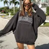 Kadın Hoodies Sweater Gevşek kırpılmış kapüşonlu kadife üst sweatshirt kızlar için büyük boy sonbahar