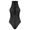 Dames039s crotchless zwempak zie door badmode mesh high cut open crotch gymnastics turard bodysuit bathing suit 8864029