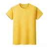 Yeni Yuvarlak Boyun Katı Renk T-Shirt Yaz Pamuk Dip Gömlek Kısa Kollu Erkek ve Bayan Yarım Kollu 9iaxi
