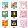 45x45cm oeufs housse de coussin de pâques décorations de pâques heureuses pour la maison canapé décor pâques fête taie d'oreiller fournitures