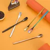 Stainless Steel Coffee Spoon Honey Scoop Cocktail Bar Drink Stirrer Water drop Mixing Spoon Bartender Tools Kitchen Accessories Tableware Decoration JY1012