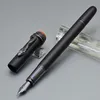 Alta qualidade Black Snake Head Clip Fountain Pen Fine Office Stationery Fashion Caligrafia TINK PENS NÃO CAIXA8189684