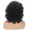 Parrucca nera afro black corto riccio sintetico peli bob per donne wave wigs4785287