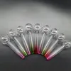 Pipe à eau de brûleur à mazout en verre 4,0 pouces d'épaisseur Pyrex Pipes à main colorées pour fumer 12 mm de diamètre Tube de tabac Brûleurs d'herbes Accessoires pour fumer pour Dab Rig Bong Outil SW17