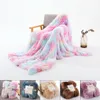 Élégant Shaggy Couverture Double Couche Super Doux Fourrure Fuzzy Rainbow Tie-Dye Imprimé Couverture Couverture Confortable Fluffy Throw Couverture 201111