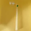 Klar pyrex glas oljebrännare rör böjd vattenpipa färgglada rökhandtag rör bong nagel rigg