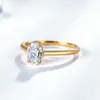 Kuololit 585 14k geel goud 1.5ct 1.0ct ringen voor vrouwen handgemaakte ovale verlovingsbruid cadeau fijne sieraden 220216