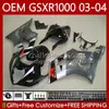 Spuitgietverbarsting voor Suzuki K3 GSXR1000 GSXR 1000 cc 2003 2004 Body 67NO.108 K 3 GSXR-1000 GSX R1000 GRIJS ZWART 2003-2004 1000CC GSX-R1000 03 04 OEM-bodywork-kit
