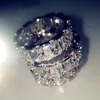 18K vitguld Naturligt 3 s Moissanite smycken Ädelsten Bizuteria Solid 18 K guld Anillos De Ring för kvinnor Män Accessoarer1