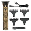 Ny Buddha Head Electric Hair Clippers Rechargeable Retro Olja Head Hair Trimmer Julklapp till Man 0mm Comb USB Laddare