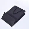 10 الحجم الأسود ورقة هدية التفاف حقيبة مع مقبض الزفاف عيد ميلاد حزب هدية عيد الميلاد السنة الجديدة أكياس التسوق حزمة