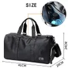 Gym Tas Sport Trainingszakken Kwaliteit PU Mannen Vrouwen Fitness Tassen Multifunctionele Reizen Handtas Outdoor sporttas met schoenen opslag Q0705