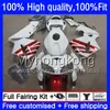 Bodys för Honda CBR 600 CC RR 600CC CBR600RR 05 06 48HM.176 CBR 600RR F5 05 06 CBR600F5 CBR600 Vit Röd Hot RR 2005 2006 Injektionsfeedningar