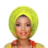 Auto Gele Aso Oke Headtie för Aso Ebi redo att bära Headtie Gele LJ2010266220499