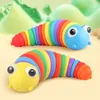 Fidget Toy Slug articolato flessibile 3D Slug Giunti arricciati Alleviare lo stress Anti-ansia Giocattoli sensoriali per bambini Aldult DHL LIBERO YT199502