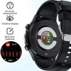 Body Temperatur Monitor Smart Watch E88 Män SmartWatch EKG PPG Hjärtfrekvens Hälsa Tracker Trådlös Laddning IP68 Vattentät För Android IOS