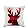 Caso de travesseiro de natal 45 * 45cm Elk impresso pacote individual christmas travesseiro capa retro pillwascase pillowcase