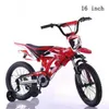 Vélo de moto pour enfants 12/16 pouces Suspension Bike 4 roues Motor Design Kid Bicycle