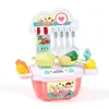 22pcs Mini Kitchen Toys Set Kids Pretend Play Plastic Simulation Food Cooking Table Set Children Puzzle Toys for Boy Girl Gifts LJ201211