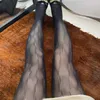 Collants en soie avec lettres de luxe pour femmes, collants de marque de styliste, bonneterie chaude, transparente, longue, vente en gros