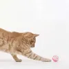 Husdjur leksaker ihålig plast husdjur katt färgrik boll leksak med liten klocka älskling bell röst plast interaktiv boll valp leksaker hh9-3604