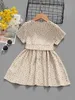 Toddler Girls Ditsy Floral Textured Belted Dress SHE