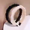 Koreańska wersja Stylu Retro Kryształowa Ryżowa Łańcuch Perły Organza Twist Braid Włosy Zespołowy Pałąk Heat Head Jewelry
