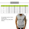 Gilets pour hommes Hommes Fitness Hoodies Débardeurs Débardeurs Sans manches T-shirt Homme Entraînement masculin Poches à glissière Poches à capuche Gilet Solid Statehirt Sportswear