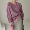 Onalppa Simple Casual Sweter Jesień Koreański All-Dopasuj Okrągły Neck Letter Print Loose Sweatshirt High-Waist Mermaid Spódnica 220302