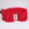 Ceintures luxe mode robe décoration large ceinture pour femmes jupe dentelle élastique ceinture femme ceinture 11 cm noir blanc rouge