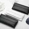 Hand Made Sunglasses Protective Case PVC Leather Style Eyewear Bag Black And White Fashion Eyeglasses Accessories