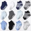 Kinder Socken Antislip Kleber Baby Socken Nette Gestreifte Baby Fuß Abdeckung Junge Baumwolle Boot Socken Kleinkind Boden Socken Strumpfwaren ZZC3408