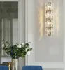 Nowoczesne kryształowe światła ścienne LED salon tło kinkietowe luksusowe lampę nocną Oświetlenie lustra