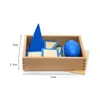 Grote 3D-vormen Geometrische Solids Houten Montessori Geometry Set Speelgoed Math Games Speelgoed Blokken Kinderen Preschool Leren Speelgoed Geschenken C0119