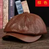 Genuine Leather Hat for Men Newsboy Caps Gorras Mujer Designer Hat Newsboy Hats Women Adult Leather Cap1